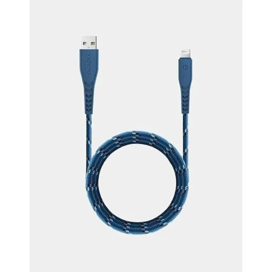 ENERGEA NYLOFLEX CABLE, CHARGE AND SYNC TOUGH LIGHTNING C89 MFI 1.5M &ndash; BLUE